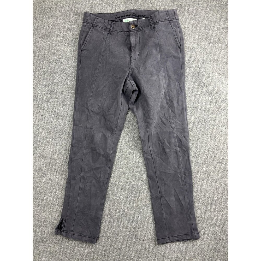 Aventura Pants Womens 12 Gray Eco Stretch Casual Ankle Slim Trousers Chino